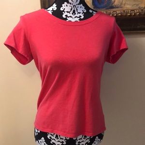🌺 Eileen Fisher Classic soft & stretchy short cotton spandex sleeved t-shirt